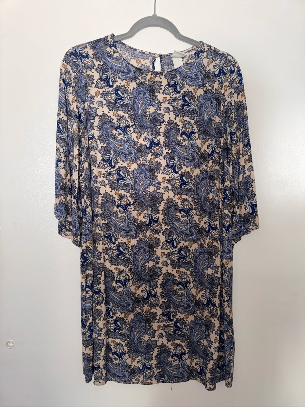 Women's Blue Paisley Shift Dress - Brand Unknown